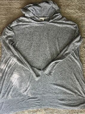 Express Heather Gray Sweater Hoodie – Lightweight Knit